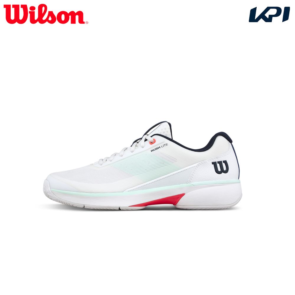 【10%OFFクーポン対象】ウイルソン Wilson テニスシューズ メンズ RUSH LITE 5 Wh/Bay/Fiery ラッシュライト 5 オールコート...
