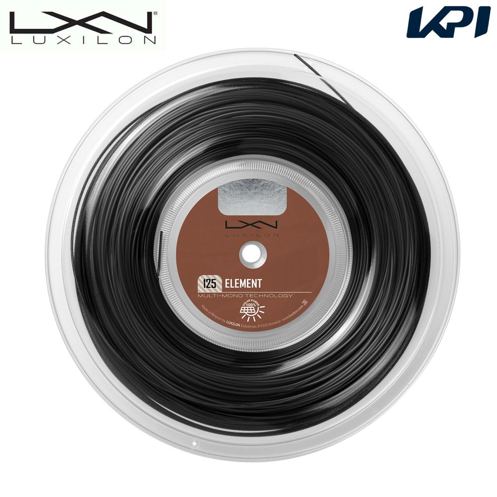 ルキシロン LUXILON テニスガット・ストリング ELEMENT 125 REEL BLACK エレメント 125 200mロール ブラック WR8314101125