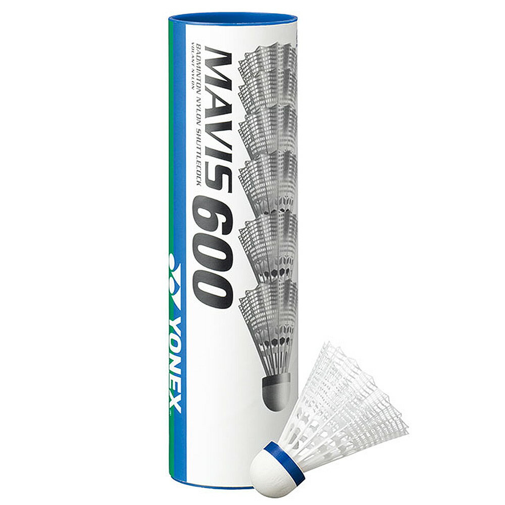 【全品10％OFFクーポン▼】【1本単位・バラ売り】YONEX（ヨネックス）「メイビス600P M-600P FAST 6個入 1本」ナイロンシャトルコック ..