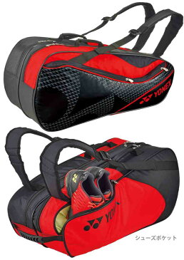 【全品10％クーポン】「2017モデル」YONEX（ヨネックス）「ラケットバッグ6（リュック付）テニス6本用 BAG1722R」テニスバッグ