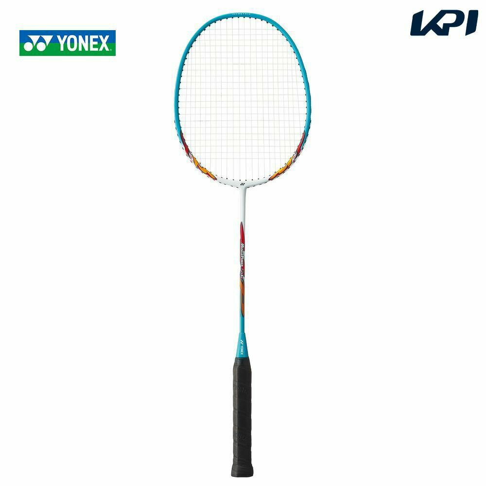 【全品10%OFFクーポン】「ガット張り上げ済み」ヨネックス YONEX バドミントンラケット マッスルパワー5LT MP5LTG-682 ホワイト/ターコイズ