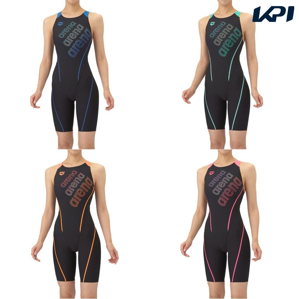 アリーナ ARENA 水泳水着 レディース トレーニングワンピーススパッツ（オープンバック・ハーフレッグ） AS5FWM24L