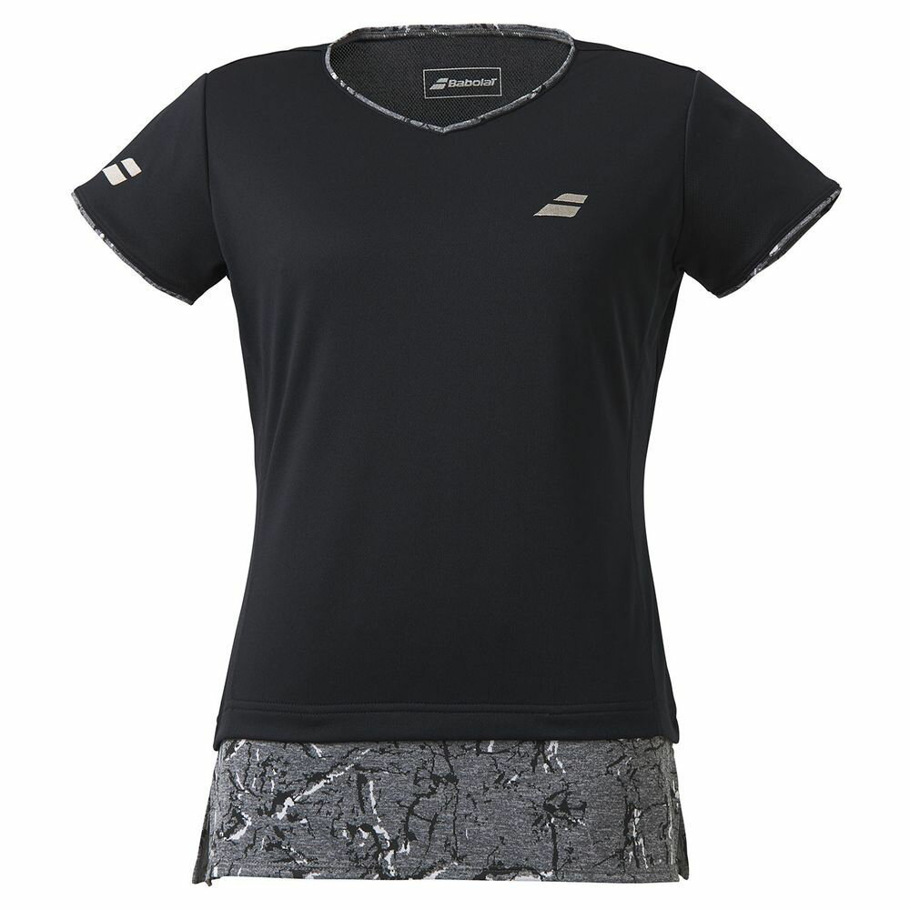 【エントリーでポイント10倍▲〜2/1 9:59】「あす楽対応」バボラ Babolat テニスウェア レディース SHORT SLEEVE SHIRT 半袖シャツ BTWQJA02 2020FW [ポスト投函便対応] 『即日出荷』