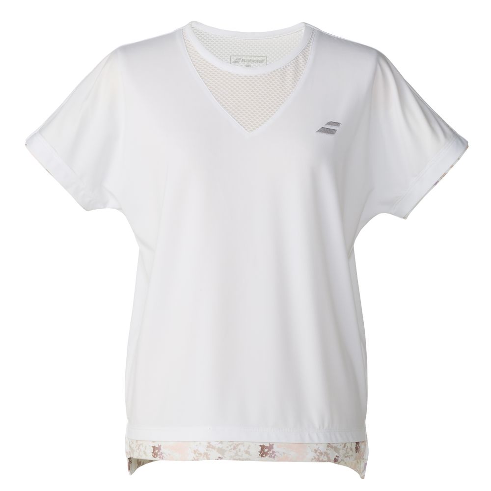 バボラ Babolat バドミントンウェア レディース PLAY SHORT SLEEVE SHIRT ショート...
