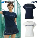 バボラ Babolat テニスウェア レディース PURE SHORT SLEEVE SHIRT ゲームシャツ BWG5325 2025SS