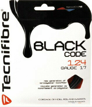 『即日出荷』 Tecnifibre（テクニファイバー）「BLACK CODE（ブラックコード）」ストリング（ガット）「あす楽対応」