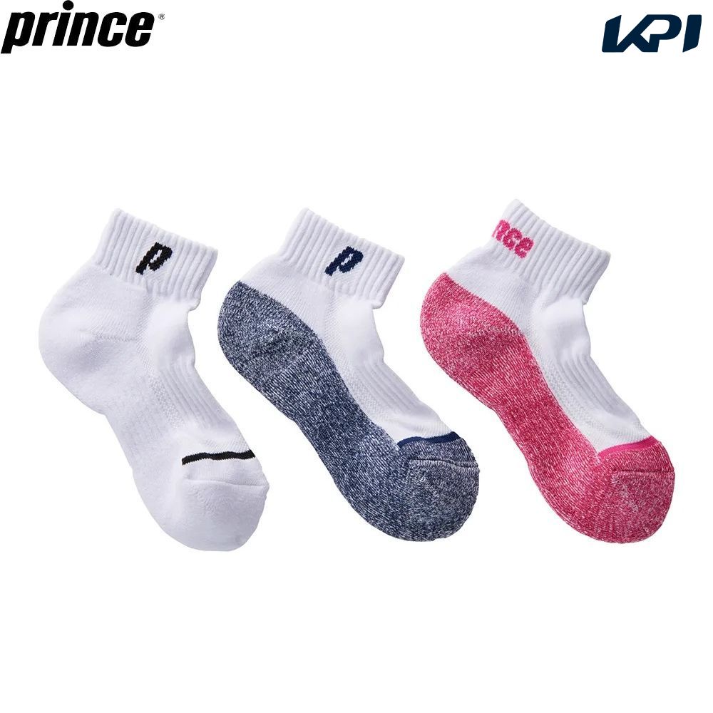 「3足組」プリンス Prince テニスアクセサリー レディースソックス ショート丈3足セット PS307S