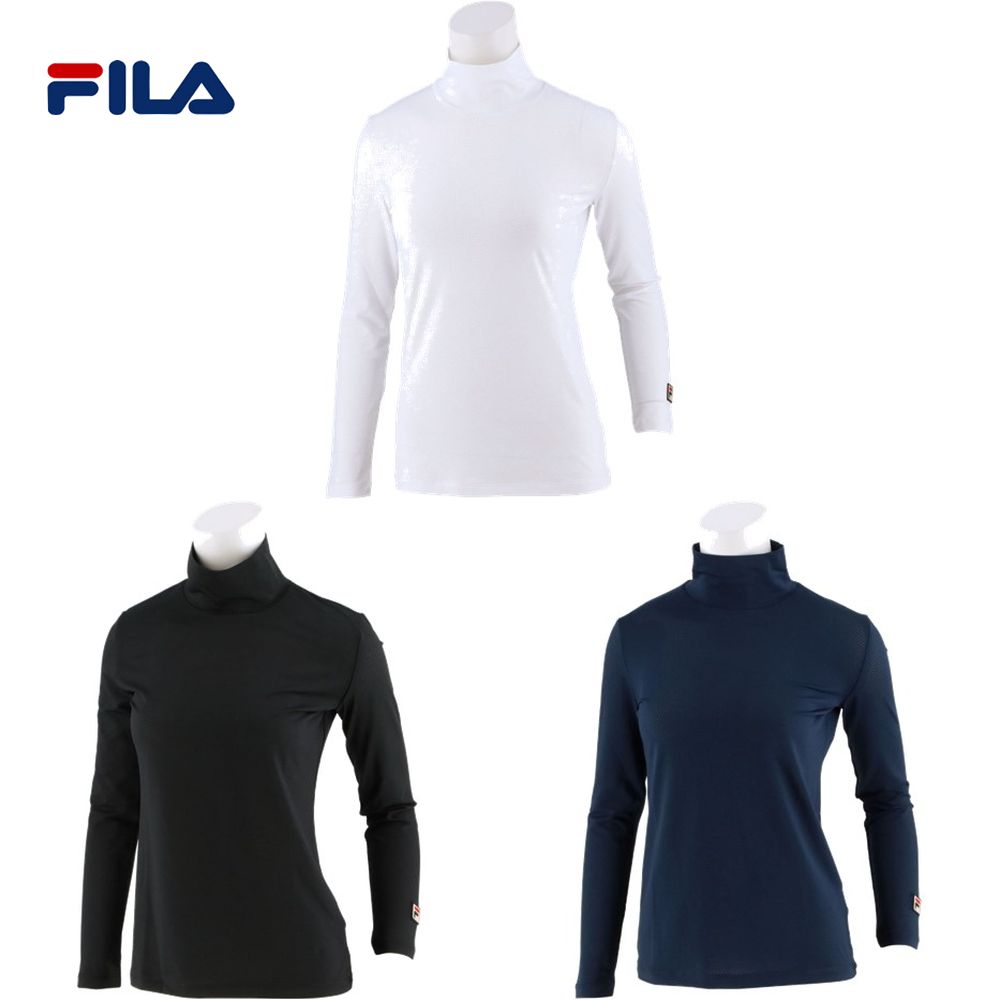 レディースウエア フィラ FILA テニスウェア レディース Wメッシュハイネックロングスリーブシャツ VL8032 2022SS