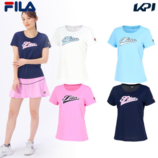 フィラ FILA テニスウェア レディース アップリケTシャツ VL2866 2024SS フィラ FILA テニスウェア レディース アップリケTシャツ VL2866 2024SS