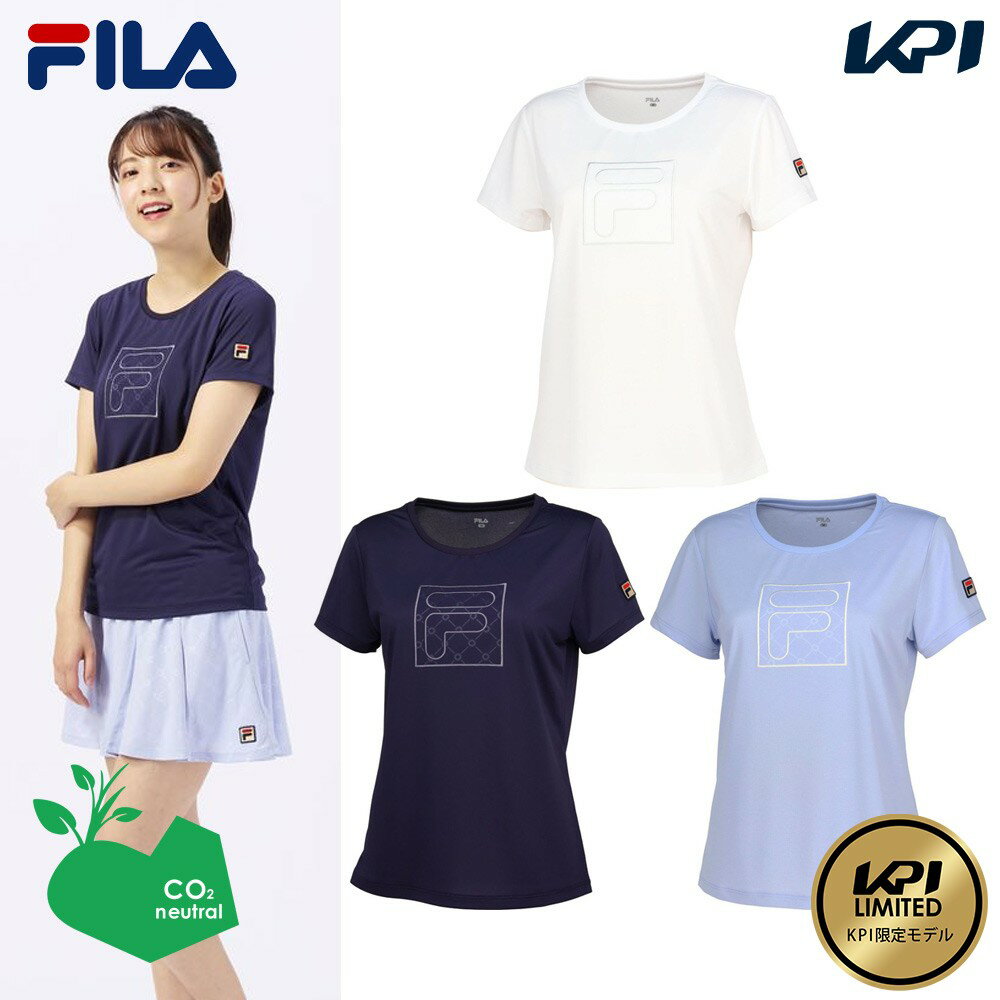 「あす楽対応」【別注数量限定】【SDGsプロジェクト】フィラ FILA テニスウェア レディース アップリケTシャツ KPI限定コラボモデル VL2674 2023SS『即日出荷』