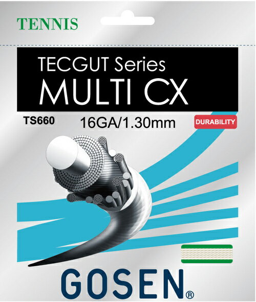 GOSEN（ゴーセン）「テックガット マルチCX 16」TS660 硬式テニスストリング（ガット）