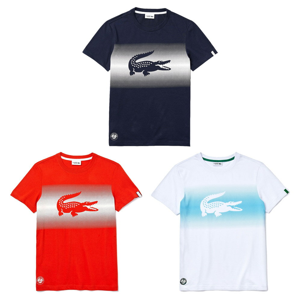 「あす楽対応」ラコステ LACOSTE テニスウェア メンズ ROLAND GARROS グラーデーションワニロゴTシャツ TH3616L 2020FW 『即日出荷』