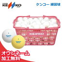 【ネーム入れ】ケンコー 練習球 ソフトテニスボールかご入りセット 10ダース(ソフトテニスボール) 軟式テニスボール