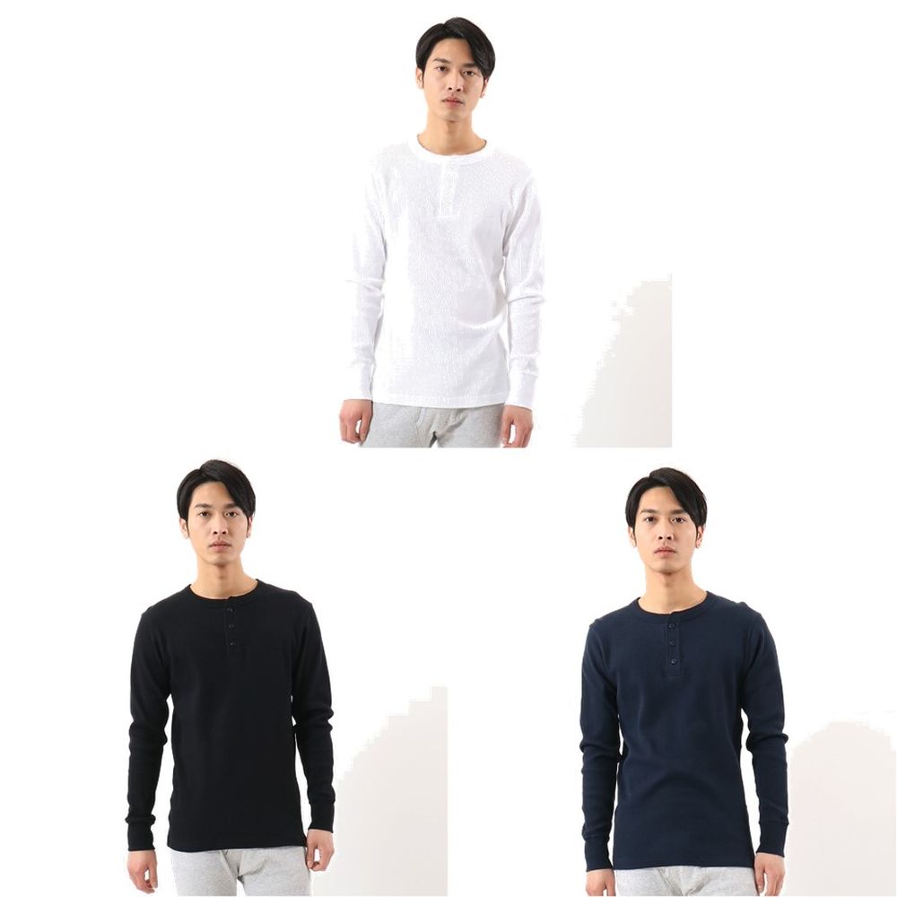 Hanes 奢륦  HENLY NECK LONG T-SHIRT إ꡼ͥå󥰥꡼T HM4-S104...