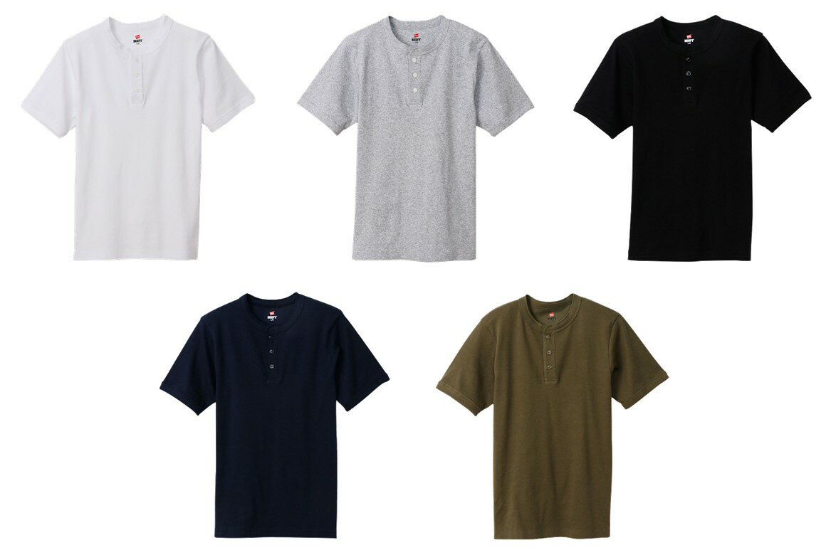 Hanes 奢륦  BEEFY RIB HENLE HM1-T103
