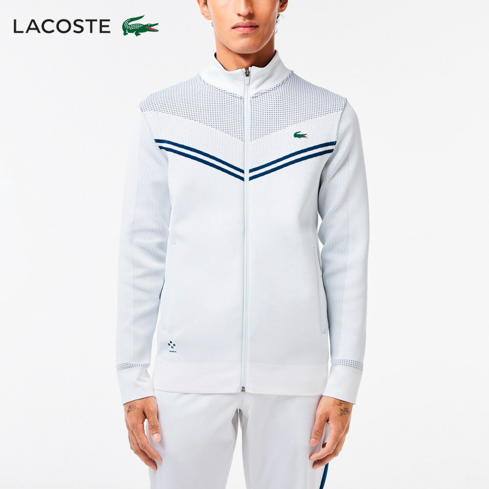 あす楽対応 ラコステ LACOSTE テニスウェア メンズ ダニール・メドベージェフ メッシュ切り替えトラックジャケット SH1090-99-BED 2023FW 即日出荷 