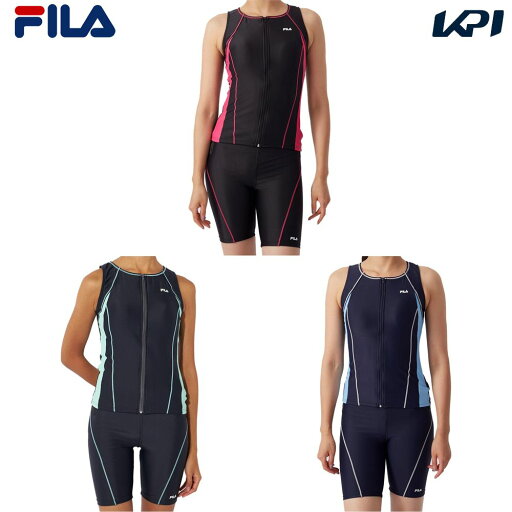 フィラ FILA 水泳水着 レディース タンキニ 配色フルジップセパレート 3132025 フィラ FILA 水泳水着 レディース タンキニ 配色フルジップセパレート 3132025