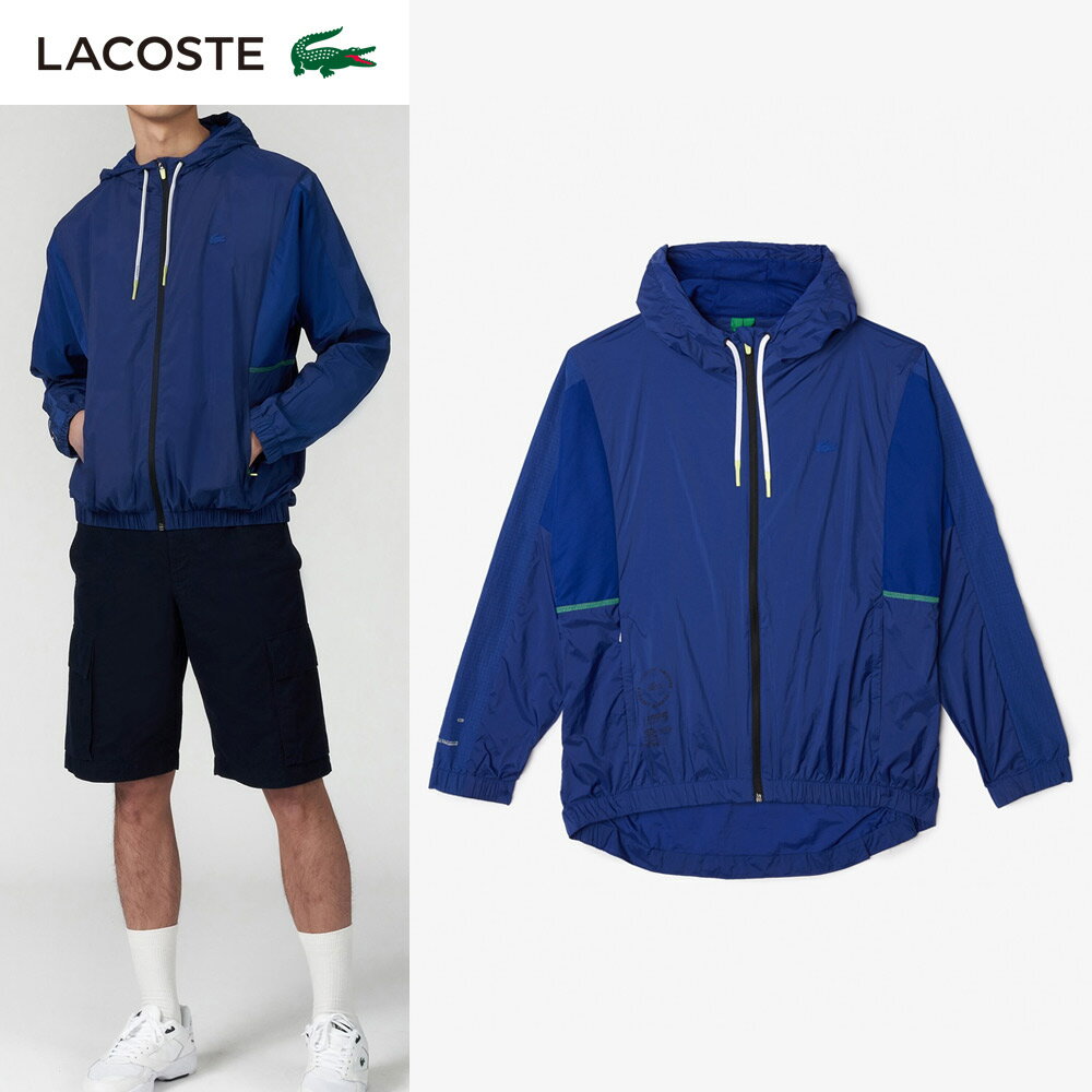 「あす楽対応」ラコステ LACOSTE テニスウェア メンズ パッカブル撥水ジップアップジャケット BH8981L 2022SS 『即日出荷』