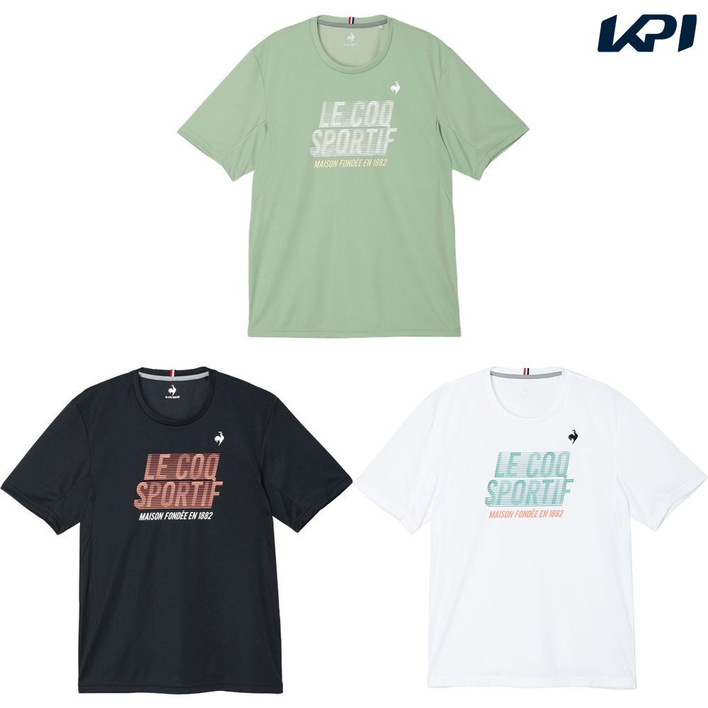 グリーン(GR00) ネイビー(NV00) ホワイト(WH00) メーカー希望小売価格はメーカーカタログに基づいて掲載しています。 シーズングラフィックであるオンブレをモチーフにしたワードロゴにブランド創業の年である【1882】と合わせてプリントで入れたプラクティスシャツ。着用したままテニスがしやすいように、両脇にマチを配置することで腕を上げやすい仕様。4大臭(アンモニア、酢酸、イソ吉草酸、ノネナール)を全て70%以上カット出来る消臭テープを付与することで、匂いを気にせず着用可能に。●素材、着心地/吸汗速乾性に優れたドライメッシュ素材を採用。●シルエット/レギュラー。 商品説明 素材・材質：ポリエステル100%機能：吸汗速乾、ストレッチ、UV CUT(UPF15)、消臭原産国：ベトナム仕様：シルエット:レギュラー ルコック le coq sportif テニス ウェア バドミントンウェア プラクティスシャツ 2026FW 2026新製品 　サイズ表はこちら ピックルボールウェア