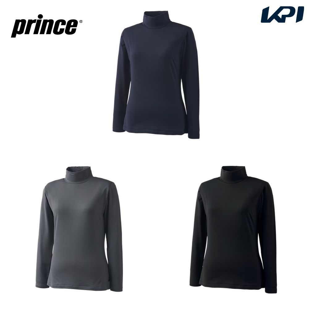 プリンス Prince テニスウェア レディース 裏起毛ロングスリーブインナー UV ストレッチ ロングスリーブシャツ WF5097 2025FW