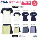 【上下セット】フィラ FILA テニスウェア レディース ゲームシャツ×ショートパンツ VL2929-VL2931 2024FW