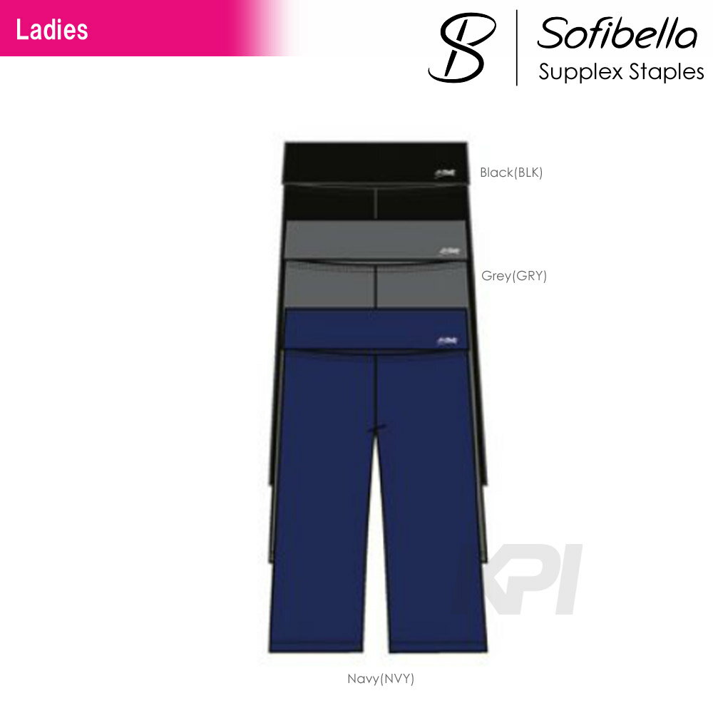 『即日出荷』Sofibella（ソフィベラ） レディース「Supplex Staples Collection(サプレックスコレクション)　Cropped Pant SU9021」フィットネスウェア＆テニスウェア「SSウェア」「あす楽対応」