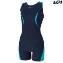 スピード Speedo 水泳ウェア レディース FEEL UP L-HALF KNE SFW12354-2024 2024FW(4)
