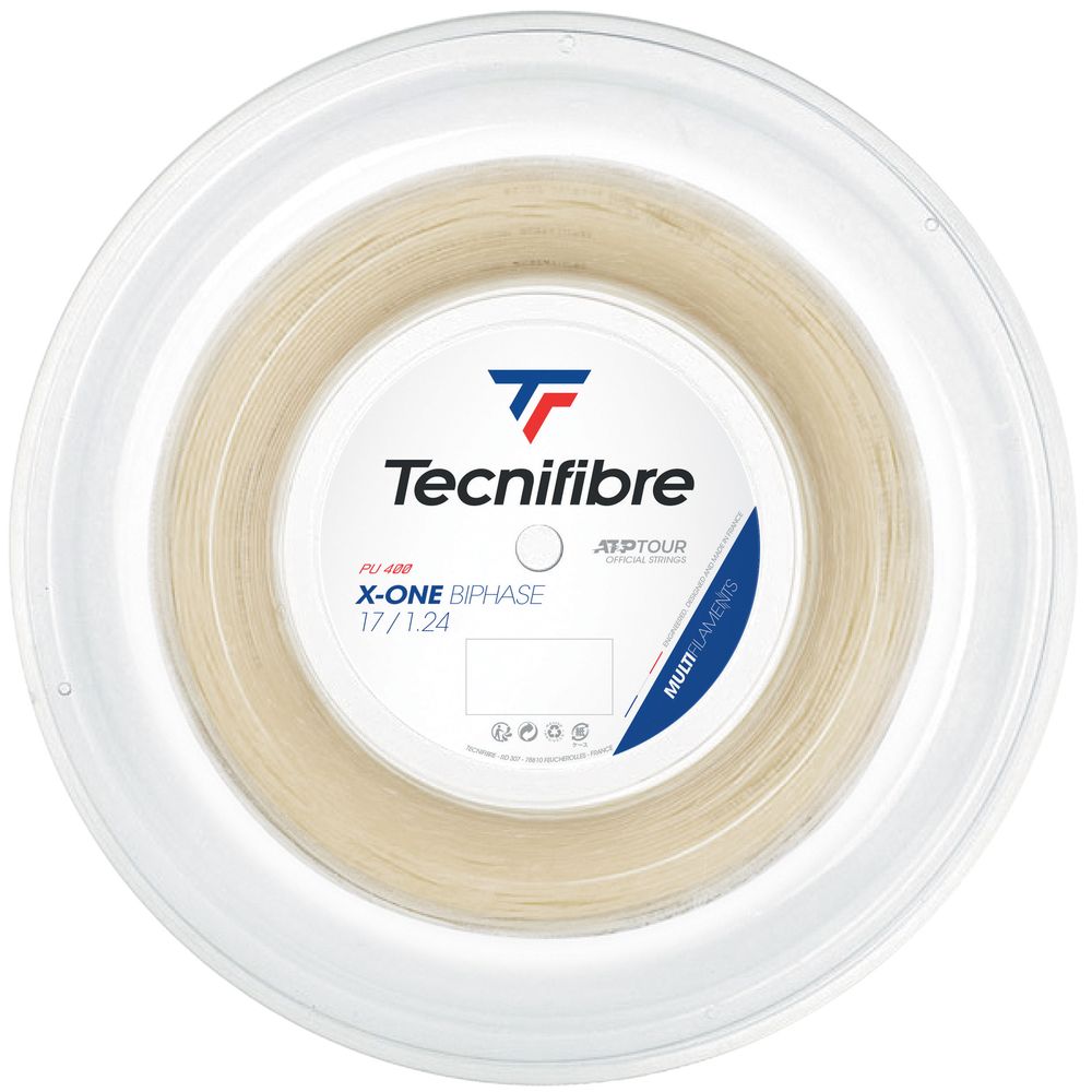 テクニファイバー Tecnifibre テニスガット・ストリング X-ONE BIPHASE （エックスワンバイフェイズ） 1.24mm 200mロール TFR201