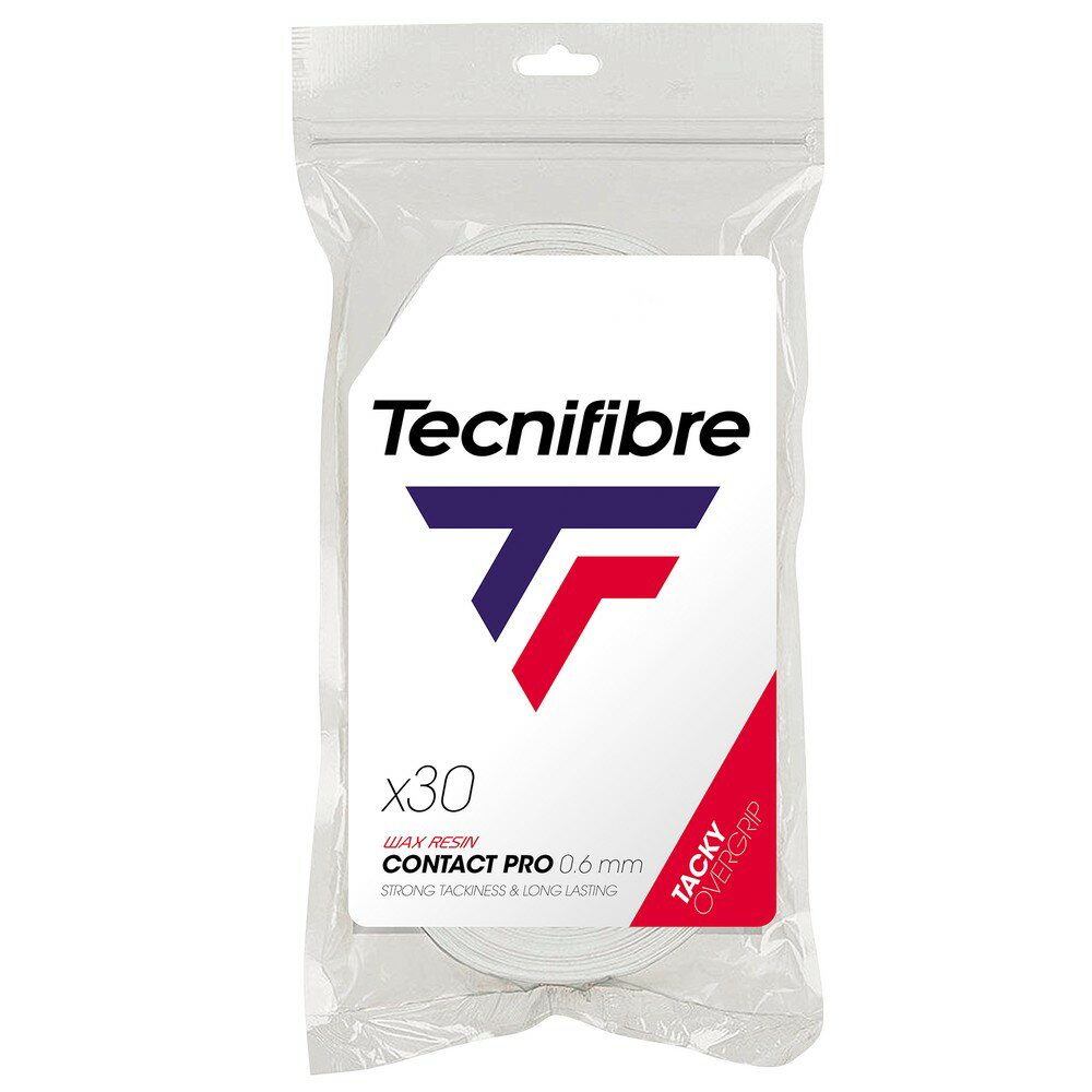 『即日出荷』テクニファイバー Tecnifibre テニスグリップテープ コンタクトプロ 30本入 CONTACT PRO WHT 30P TFAA027