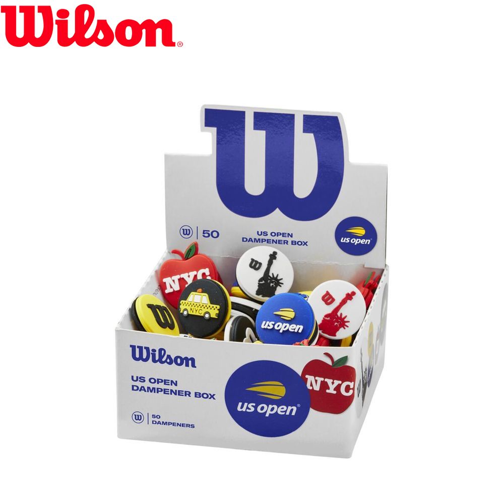 ウイルソン Wilson テニスアクセサリー 振動止め ダンプナー アソート50個入 USオープン US OPEN DAMPENER BOX WR8408201001