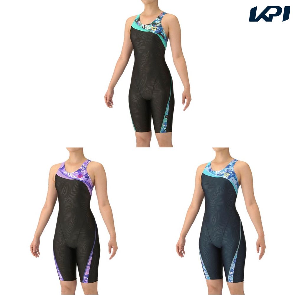 アリーナ ARENA 水泳水着 レディース フィットネスワンピーススパッツ(オープンバック・ハーフレッグ・ピッタリパッド) AS5FWF09L