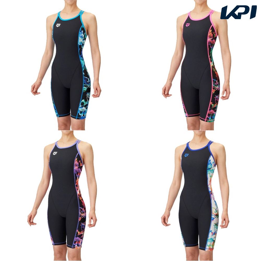 アリーナ ARENA 水泳水着 レディース トレーニングワンピーススパッツ（オープンバック・ハーフレッグ） AS5SWM11L