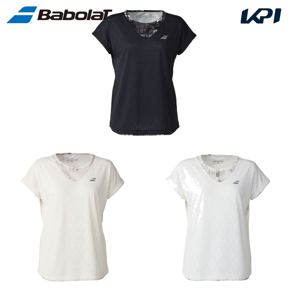 バボラ Babolat テニスウェア レディース PURE SHORT SLEEVE SHIRT LOOSE FIT 半袖Tシャツ BWG5324 2025SS
