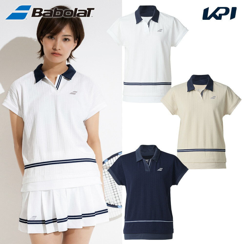 バボラ Babolat テニスウェア レディース PURE SHORT SLEEVE SHIRT 半袖シャツ BWG5376 2025FW