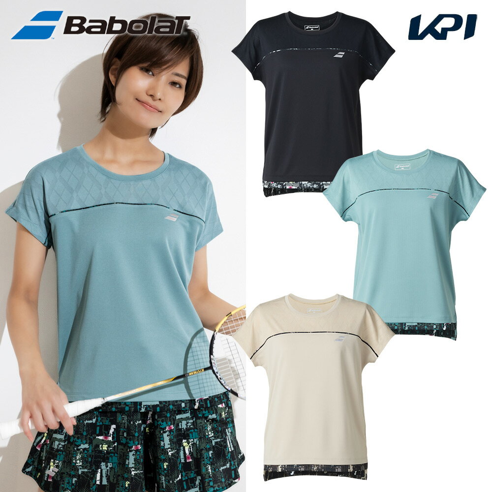 バボラ Babolat テニスウェア レディース PURE SHORT SLEEVE SHIRT ゲームシャツ ショートスリーブシャツ 半袖シャツ BWP5574 2025FW