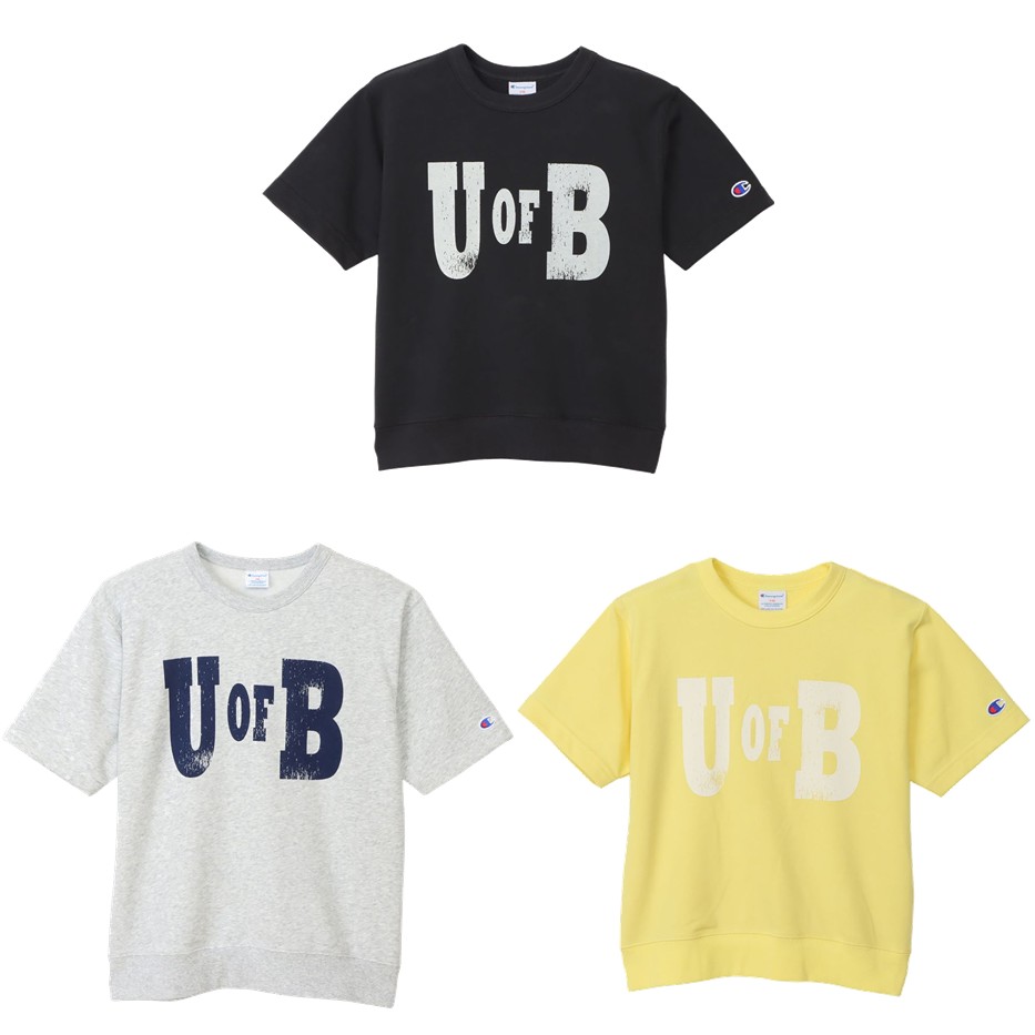 オフブラック(055) ヘザーグレー(060) ライトイエロー(735) メーカー希望小売価格はメーカーカタログに基づいて掲載しています。 Champion(チャンピオン)のスウェットシャツは、「ザ キング オブ スウェットシャツ」と評されるほど、世界中の多くのファンに愛されてきました。環境に配慮して生産されたサステナブルなアメリカ綿85％、ポリエステル15％による薄手の裏毛素材を使用したショートスリーブスウェットシャツです。身幅、肩幅、アームホール、袖幅にゆとりを持たせたリラックスフィット。コットンの肌触りの良さとポリエステルの汎用性を兼ね備えた、春夏シーズンを通して着用できるアイテムです。前身頃に入れたプリントはチャンピオンブランドと親和性の高いカレッジ風グラフィックを現代に落とし込んだもので、ブロック書体による「U OF B(U オブ B)」の文字組をかすれ調のラバープリントで表現しています。 商品説明 素材・材質：綿85%、ポリエステル15%原産国：中国 チャンピオン Champion バレーボール ウェア バレーボールウェア SHORT SLEEVE SWEATSHIRT 2026SS 2026新製品