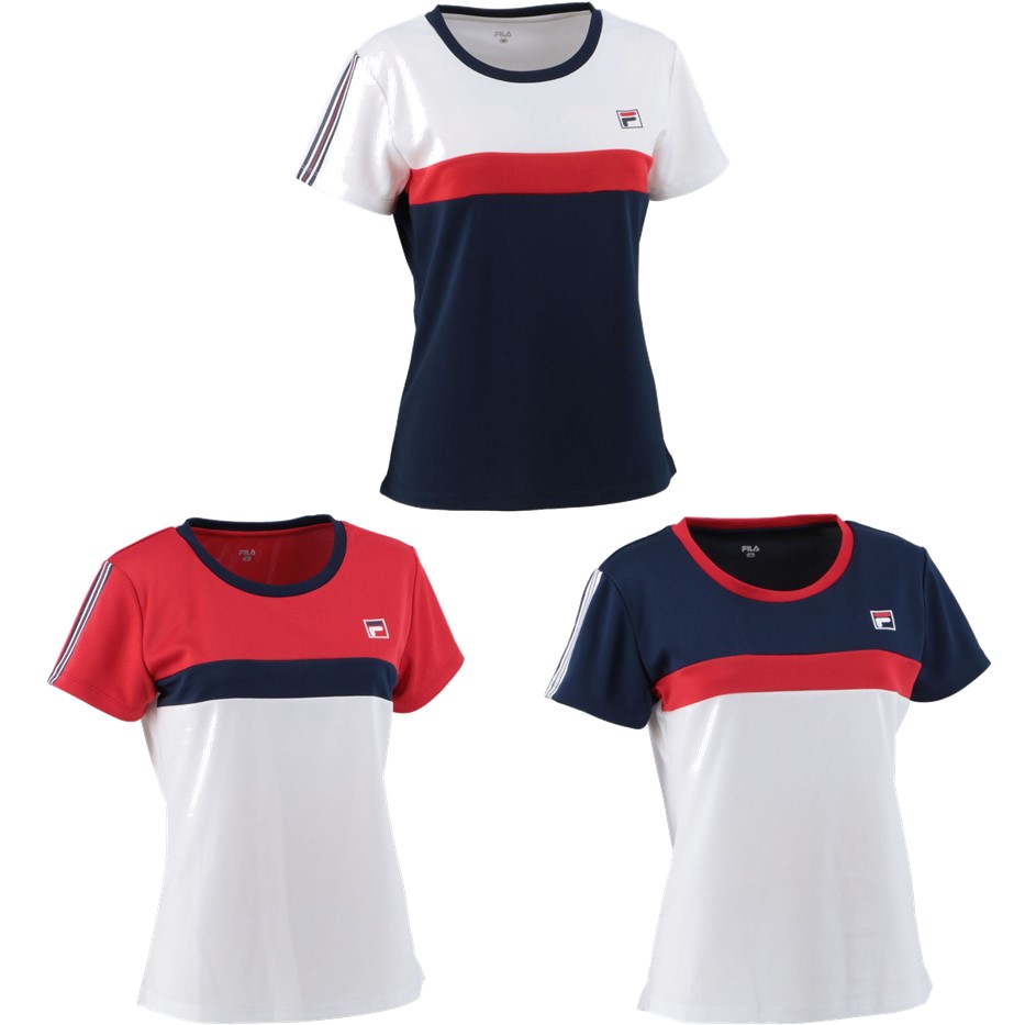WHITE(01)FILA-RED(11)FILA-NAVY(20) メーカー希望小売価格はメーカーカタログに基づいて掲載しています。 右肩のヘリテージラインがポイントのゲームシャツです。FILAらしい配色をお楽しみ下さい。ペアコーデにも活躍します。 商品説明 ：素材：メッシュ（ポリエステル100％）：機能：吸水超速乾、UV：原産国：中国 フィラ FILA テニス ウェア テニスウェア ゲームシャツ 2023SS 2023新製品 　サイズ表はこちら