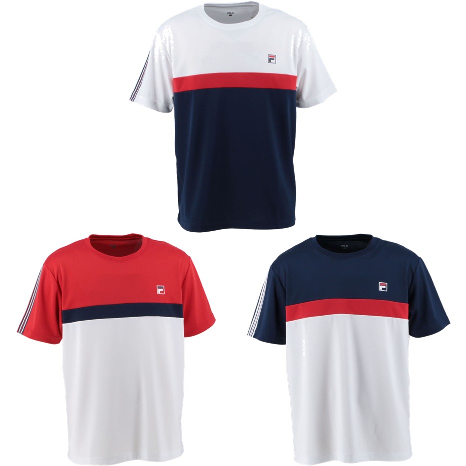 WHITE(01)FILA-RED(11)FILA-NAVY(20) メーカー希望小売価格はメーカーカタログに基づいて掲載しています。 右肩のヘリテージラインがポイントのゲームシャツです。FILAらしい配色をお楽しみ下さい。ペアコーデにも活躍します。 商品説明 ：素材：メッシュ（ポリエステル100％）：機能：吸水速乾、UV：原産国：中国 フィラ FILA テニス ウェア テニスウェア ゲームシャツ 2023SS 2023新製品 　サイズ表はこちら