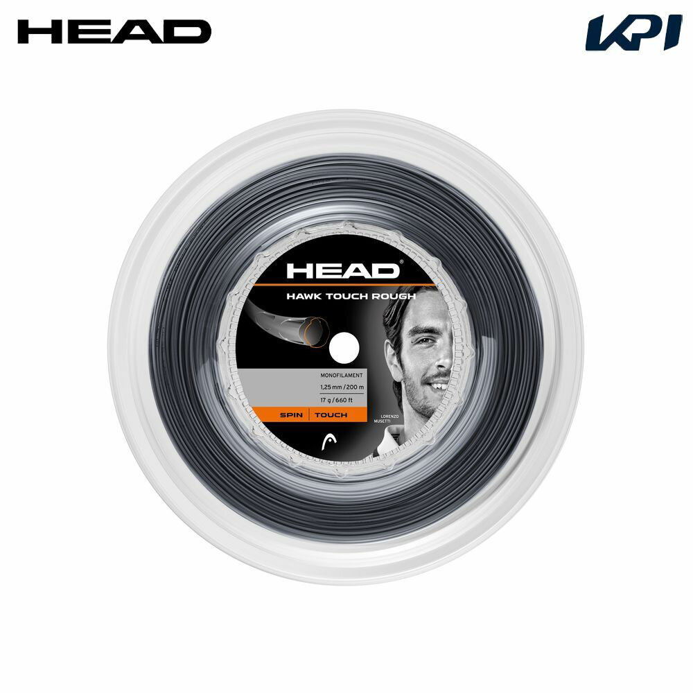BK メーカー希望小売価格はメーカーカタログに基づいて掲載しています。 HAWK TOUCH ROUGHツアーストリングは、高いレベルでプレーする多才なプレーヤーに最適な選択肢です。ボールにしっかりとした喰いつきを求め、究極のタッチとコントロール性能を必要とする方にぴったりのストリングです。 商品説明 長さ：200mゲージ：1.25 mm / 17g ヘッド HEAD テニス ガット・ストリング テニスガット・ストリング Hawk Touch Rough 200mロール ホーク タッチ ラフ 2026新製品