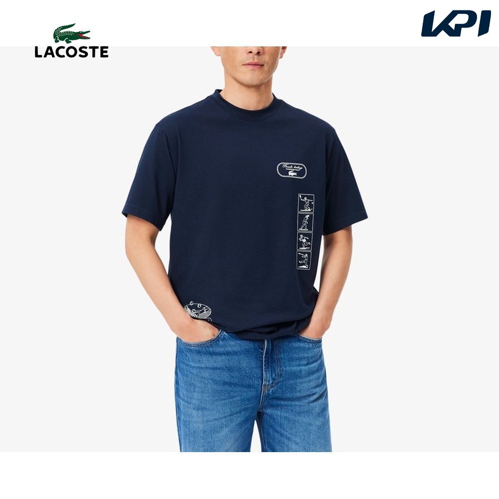 ラコステ LACOSTE テニスウェア メンズ テニスヘリテージアシンメトリーグラフィッ...
