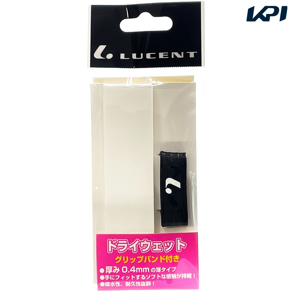 樂天商城 - ルーセント LUCENT テニスグリップテープ 薄型グリップテープ ラバ - バンド付 ホワイト XLE5220
