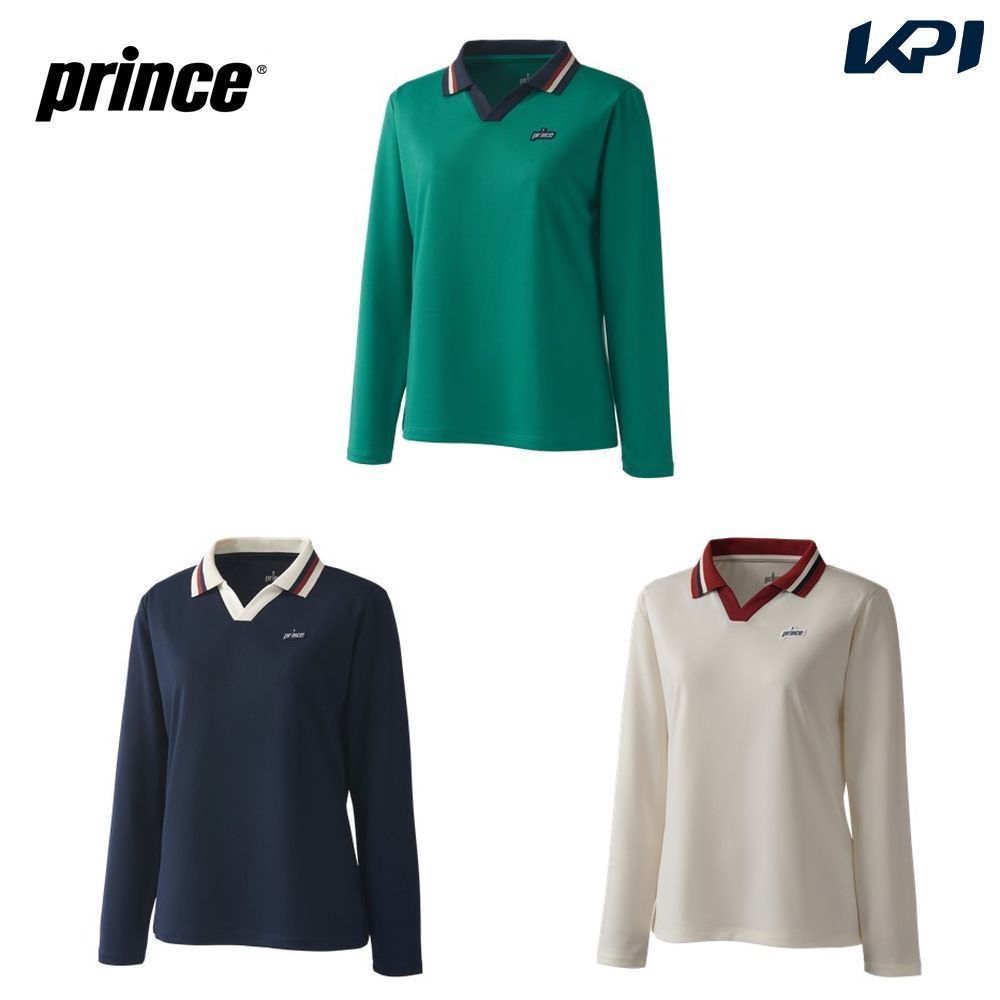 プリンス Prince テニスウェア レディース ロングスリーブポロシャツ WF5081 2025FW