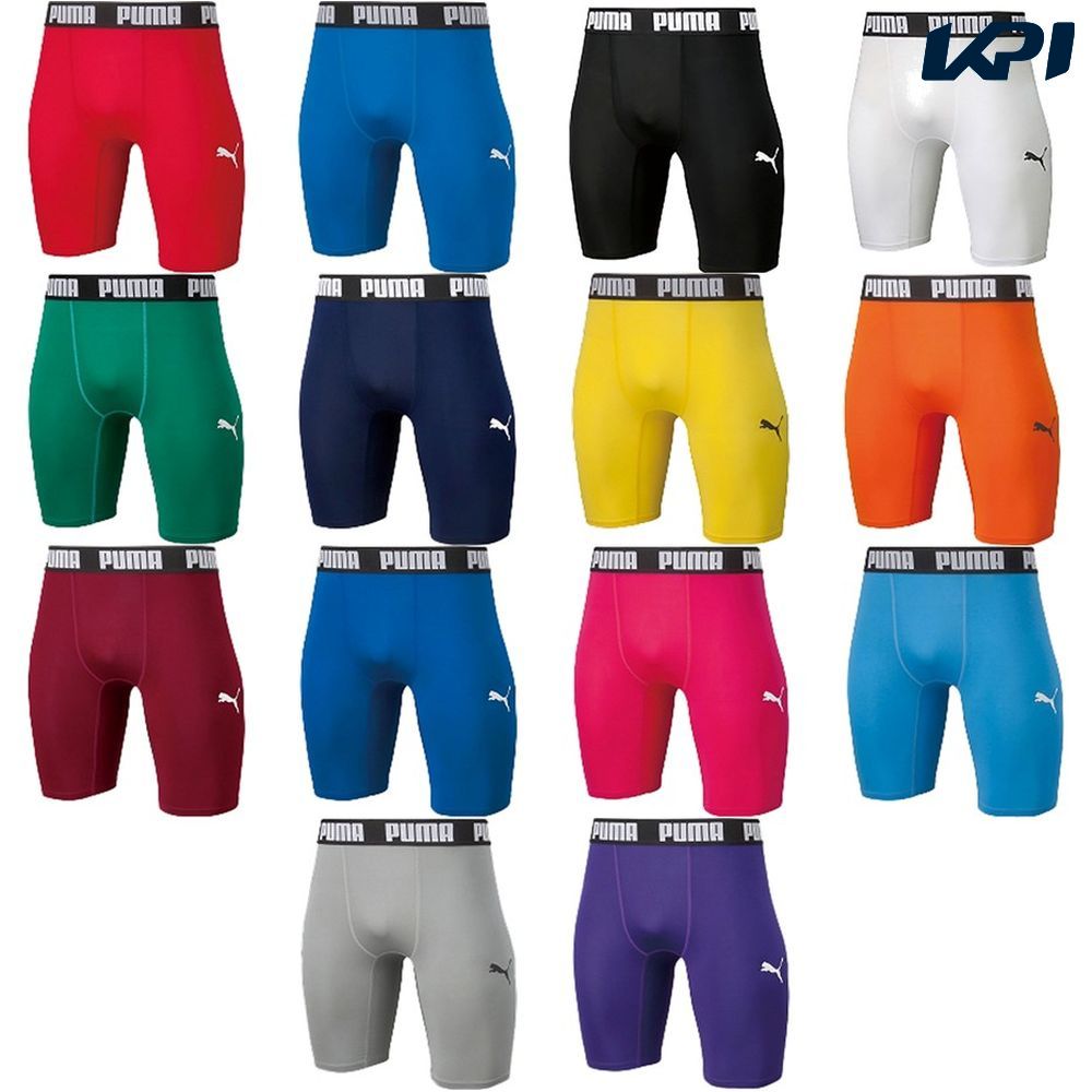 01PUMA-REDーP(01) 02ELECTRIC-B(02) 03PUMA-BLACK(03) 04PUMA-WHITE(04) Pグリーン×Pホワイト(05) ピーコート×Pホワイト(06) Sイエロー×Pブラック(07) ゴールデンP×Pブラック(08) コードバン×Pホワイト(09) Tローヤル×ホワイト(10) ラズベリー×ホワイト(11) サックス×ホワイト(12) シルバー×BLK(13) Pバイオレット×Pホワイト(14) メーカー希望小売価格はメーカーカタログに基づいて掲載しています。 吸水速乾素材を使用した、柔らかいコンプレッション素材のジュニア ショートタイツ。 商品説明 素材・材質：素材:スムース(ポリエステル100%)仕様：仕様:ウエストゴム/PUMAロゴ プーマ PUMA サッカー ウェア サッカーウェア コンプレッション ジュニアショートタイツ