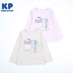 【SALE】KP(ケーピー)【TioTio抗ウイルス加工】mimiちゃんアップリケとお花刺繍の長袖Tシャツ(140)/KP ケーピー 2024春夏新作 子供服 キッズ ベビー