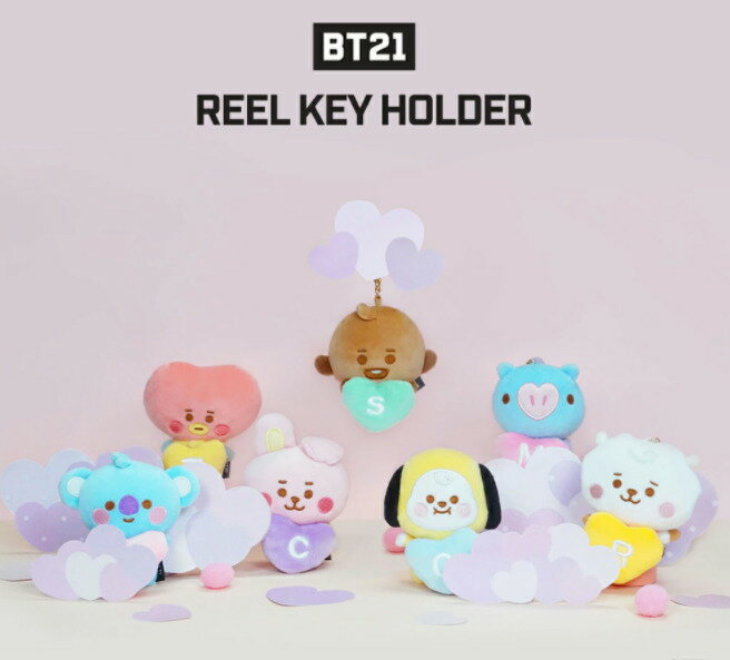 BT21 BABY リールキーホルダー / メンバー7種選択別 REEL KEY HOLDER