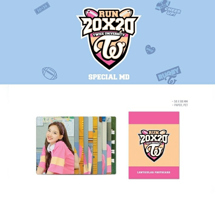 TWICE LENTICULAR PHOTO CARD 'RUN 20X20' SPECIAL MD ȥ磻 OFFICIAL GOOD...