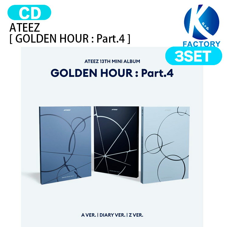 ATEEZ [ GOLDEN HOUR : Part.4 ] 3種セット 13th Mini Album / エイティーズ アチズ アルバム / 韓国音楽チャー...