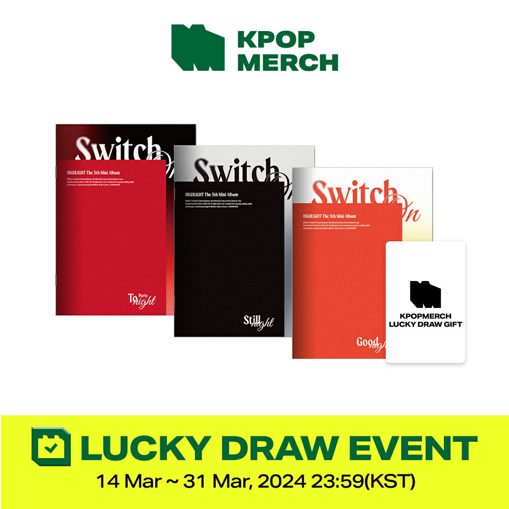 yKPOPMERCH Lucky drawz [3I] HIGHLIGHT - SWITCH ON (5th mini album)