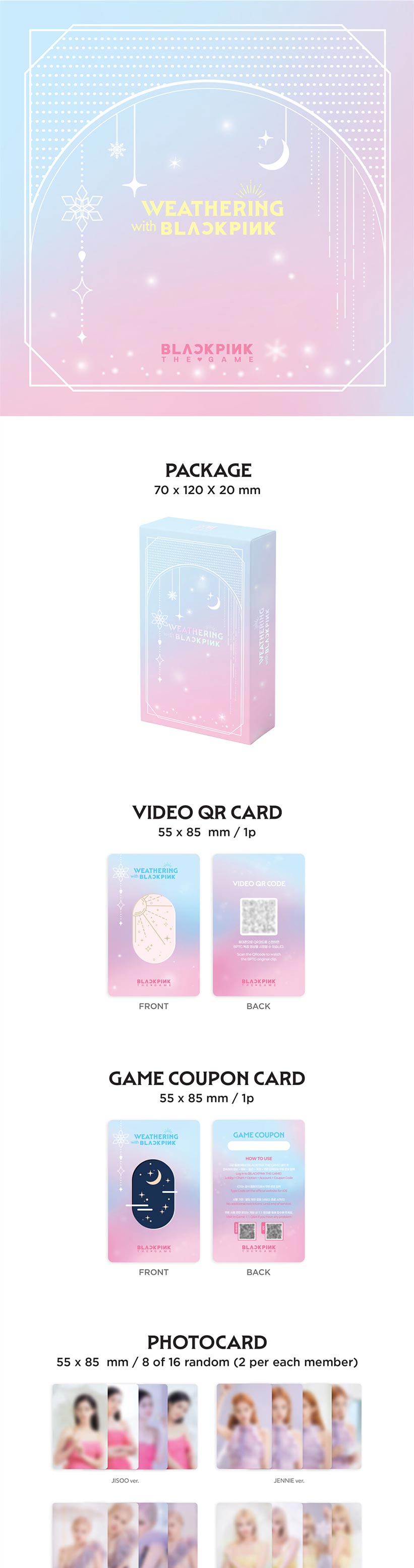 BLACKPINK - WEATHERING WITH BLACKPINK / THE GAME COUPON CARD COLLECTION / MD ...