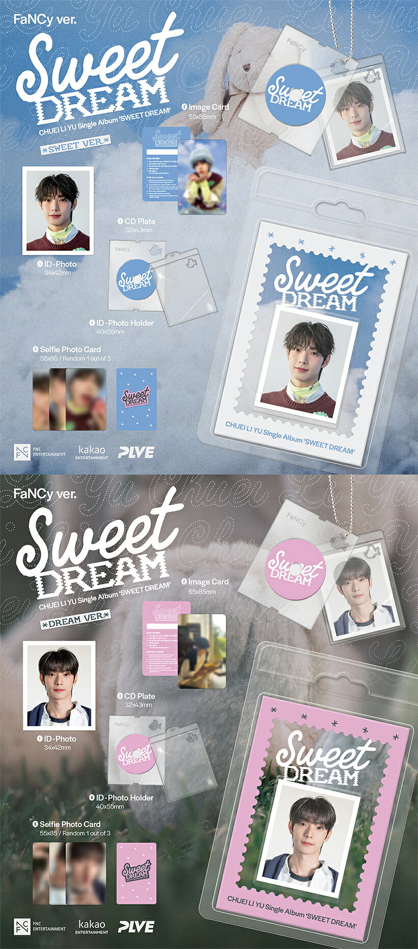 CHUEI LI YU - SWEET DREAM / FANCY ver / Boys Planet 2 / ID-Photo + CD Plate +...